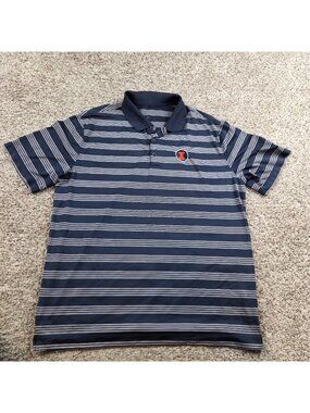 Nike Illinois University Shirt Mens XL Blue Tour Polo Performance Short Sleeve